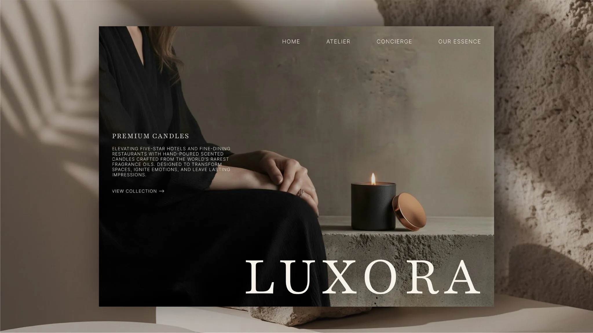 Luxora Premium Candle Brand Layout